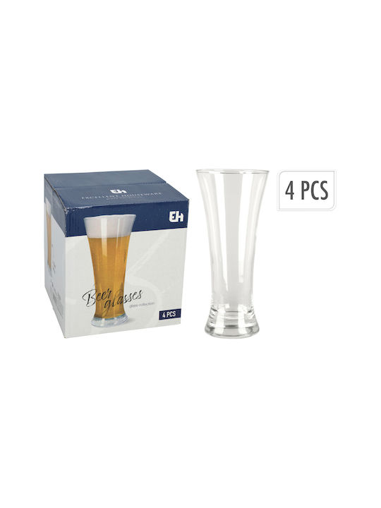 Excellent Houseware Σετ Ποτήρια Μπύρας από Γυαλί 320ml 4τμχ