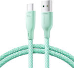 Joyroom Multi-color Series Sa34-ac6 USB 2.0 Cablu USB-C bărbătesc - USB-A de sex masculin 100W Verde 1m