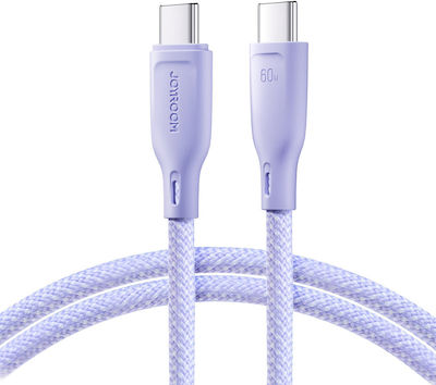 Joyroom Multi-color Series Sa34-cc3 USB 2.0 Cable USB-C male - USB-C 60W Purple 1m