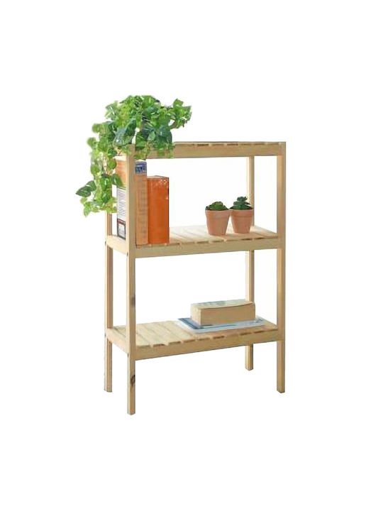 Shelving Unit Floor Natural Wood 51x28x90cm