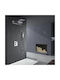 Excel Built-in Mixer, Hand Shower & Shower Head Set for Shower Silver