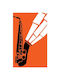 Walls Afiș Retro Jazz Saxophone 20x30cm