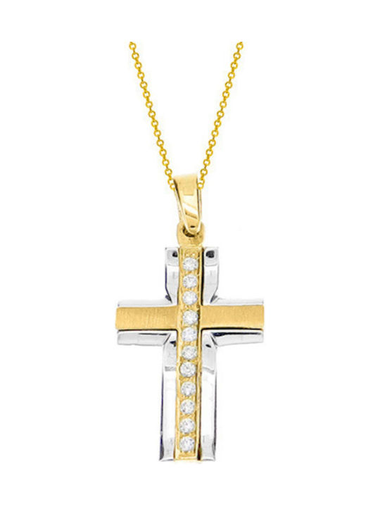 Gold Kreuz 14K mit Kette