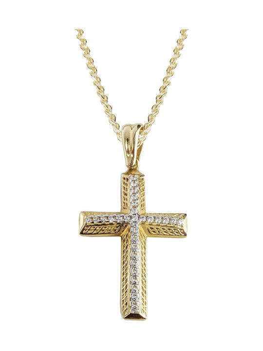 Damen Gold Kreuz 14K