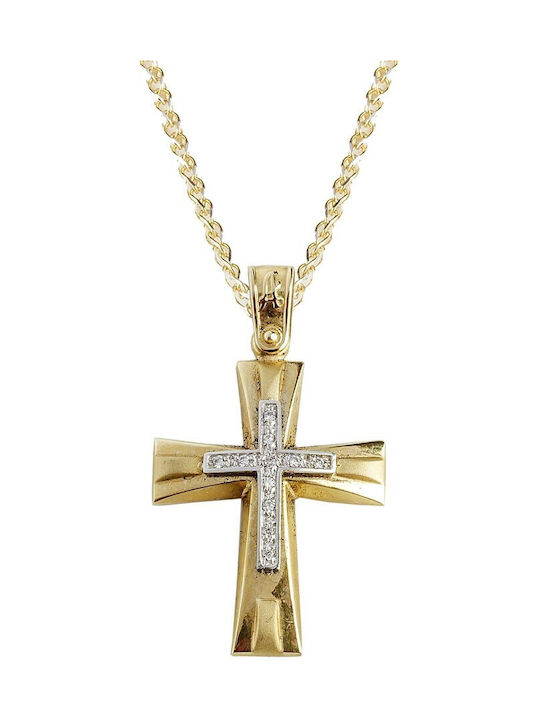 Damen Gold Kreuz 14K