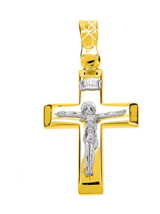 Herren Gold Kreuz 14K