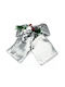 Christmas Figure Bow Silver Height 32cm Decorative
