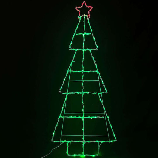 Christmas Decorative Illuminated Plastic Tree 60cm IP44 Electric Green