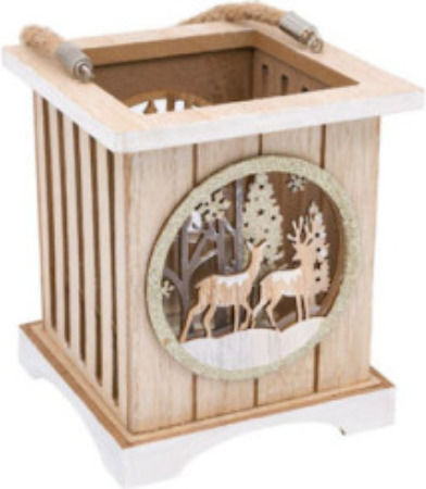 Χριστоулгенски свещи и свещници Lattern Бежов 18x15см.