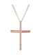 Women's Rose Gold Cross 14K