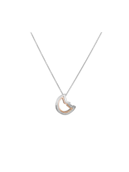 Women's necklace moon outline K14 021352 021352 021352 Gold 14 Carat