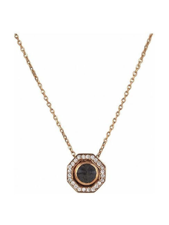 Necklace 18K Rose Gold with Diamonds