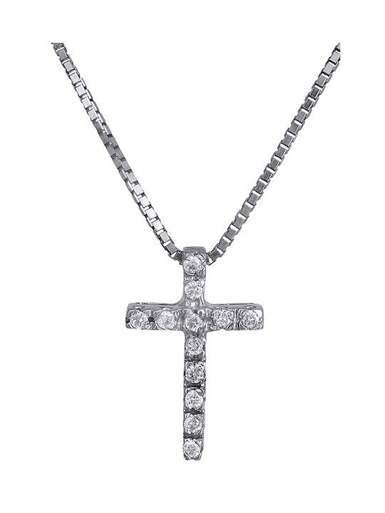 Cross in white gold 18K with diamonds 011709 011709 011709 Gold 18 Karat