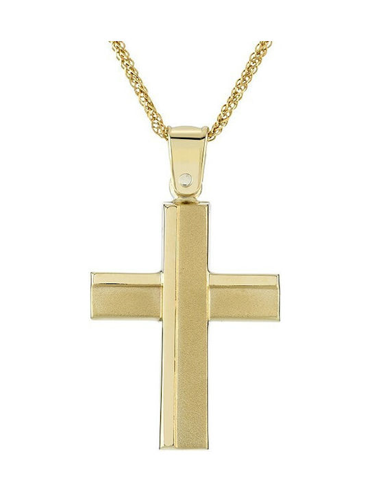 14K Gold Kreuz für Männer ST_068