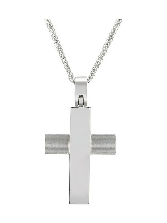 Men's Cross in White Gold 14K / TSITSILA / ST_073