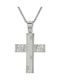 Cross for women K14 white gold ST_099