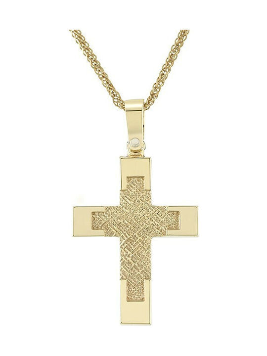 14K Gold Kreuz für Männer ST_091