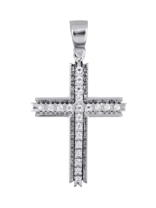 Christening Crosses - Engagement Crosses White Gold Cross with cubic zirconia K14 021474 021474 021474 Women's Gold 14 Carat