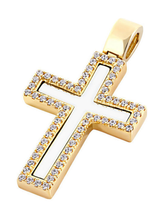 14K Gold weibliches Kreuz, T00118