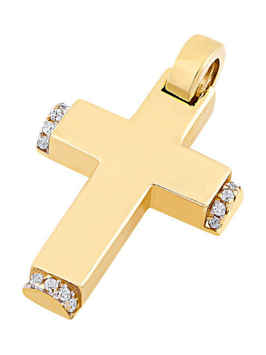 14K Gold Frauen Kreuz, T01719