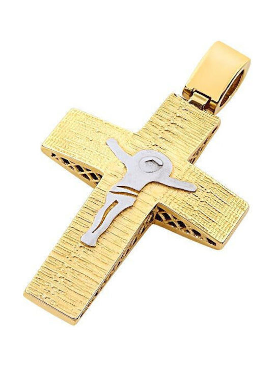 14K Gold male cross, T02919