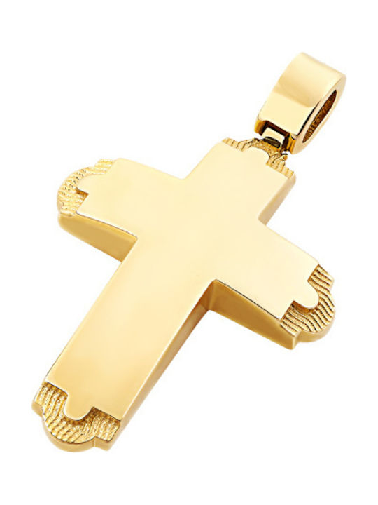 14K Gold männliches Kreuz, T03019