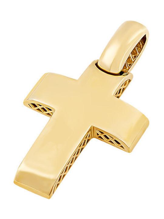 14K Gold männliches Kreuz, T03119