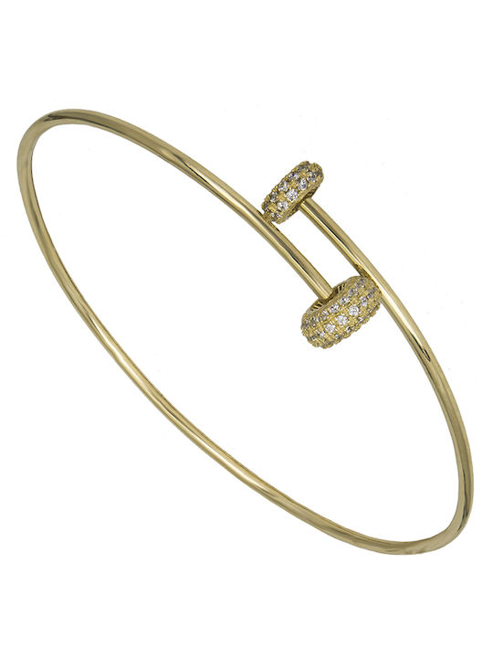 14K Gold Handcuff with stones 026450 026450 14 Carat Gold