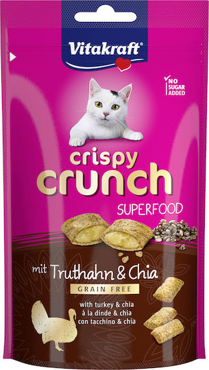 Vitakraft Crispy Crunch Λιχουδιές με Κοτόπουλο για Γάτα 60gr