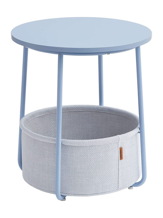 Round Metal Side Table Blue L45xW45xH50cm