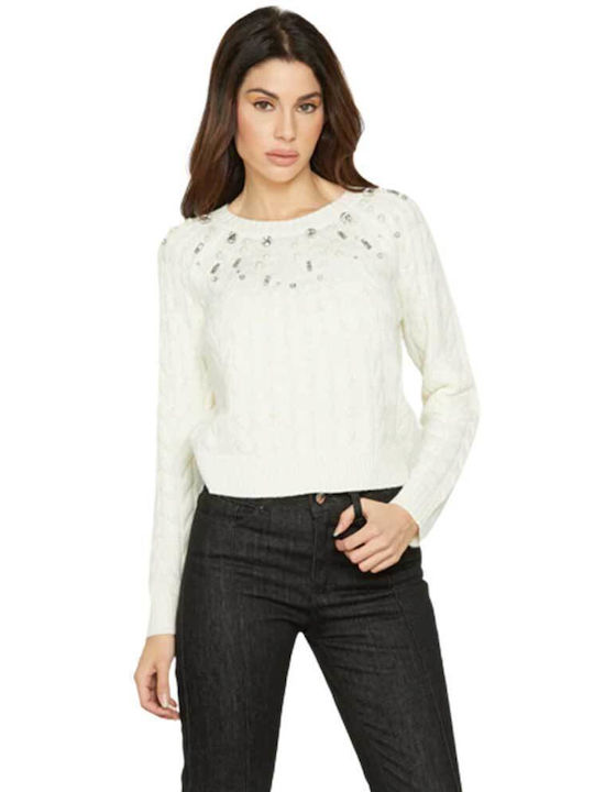 Relish Women's Long Sleeve Sweater White