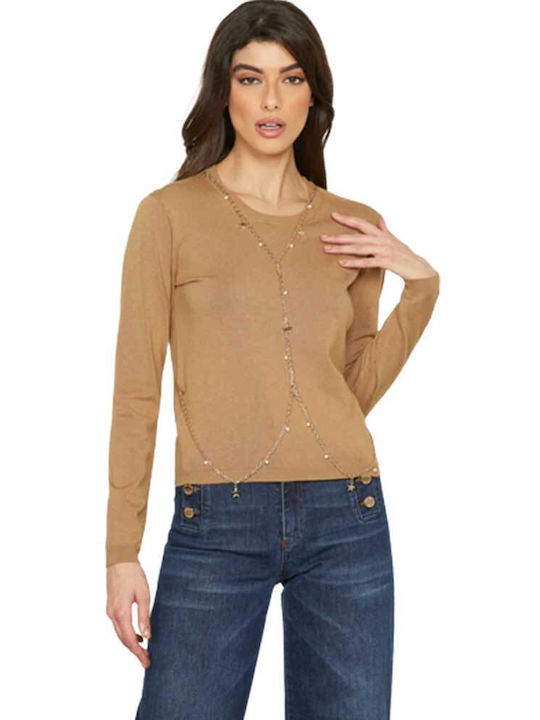 Relish Women's Long Sleeve Sweater Brown