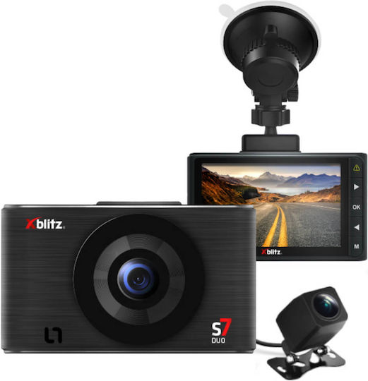 Xblitz Σετ Κάμερα DVR Αυτοκινήτου 1080P με Οθόνη 3" Wi-Fi, GPS & Κάμερα Οπισθοπορείας