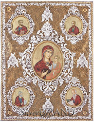 Virgin Mary Sinai Silver Icon (Gilded) 34x25cm