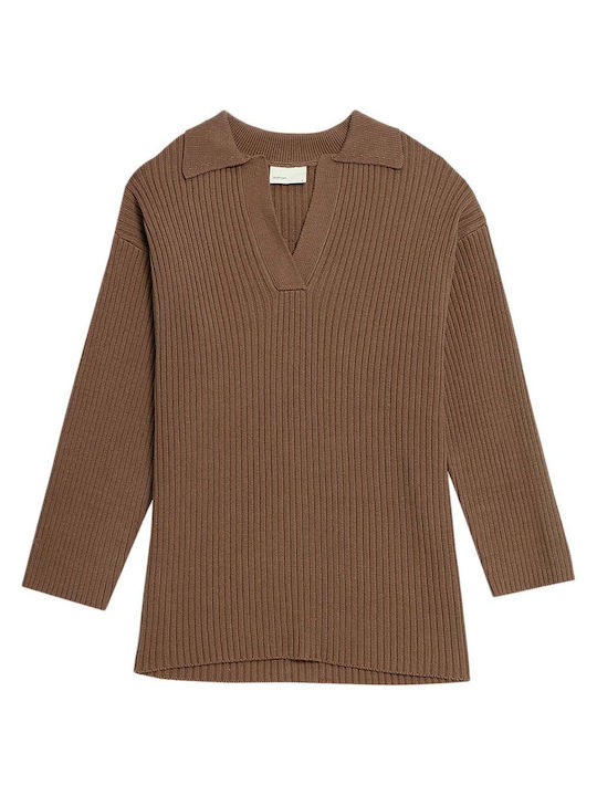 Outhorn Women's Sweater Cotton with 3/4 Sleeve Brown