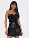 Only Women's Blouse Strapless Black