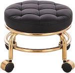 Comfort Style Wheeled Stool Black