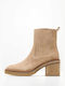 Alpe Leder Damen Knöchelstiefel Beige