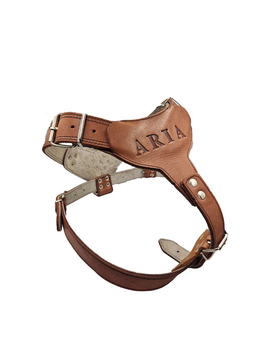 ByLeather Leder Rotes Großes Hundegeschirr