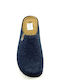 Anatomische Lederne Damen Hausschuhe Blau