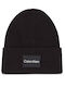 Beanie Ανδρικός Σκούφος με Rib Πλέξη σε Μαύρο χρώμα