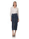 G Secret Denim Maxi Skirt in Blue color