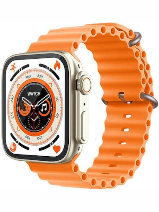 S9 Ultra Smartwatch with Heart Rate Monitor (Orange)