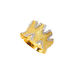 Polytimo Damen Ring mit Zirkonia aus Weißgold 14K