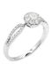 Art d or Ring with Diamond made of White gold 18K