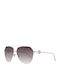 Guess Women’s Sunglasses With Silver Metallic Frame And Brown Gradient Lens