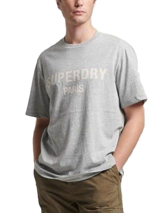 Superdry Ανδρικό Αθλητικό T-shirt Κοντομάνικο Γκρι