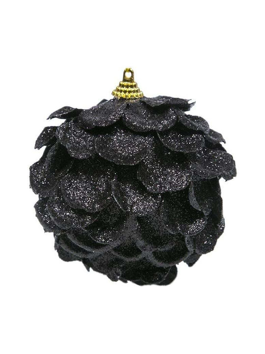 10cm Weihnachtsbaum-Anhänger Kugel Ornament Schwarz