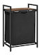 Vasagle Laundry Basket Metallic 50x33x72cm Black