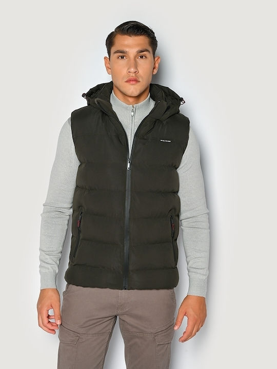 Ärmellos Winter Jacke Puffer Khaki